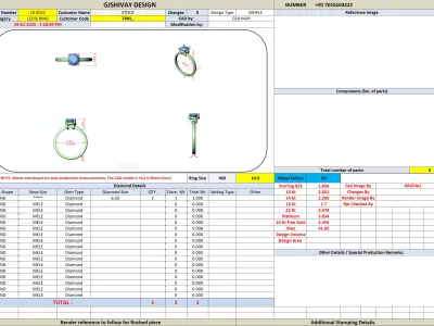 Classic Solitaire Ladies Diamond Ring CAD Model 3DM STL 3D print model