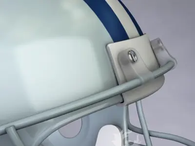 Dallas Cowboys official game helmet 3D model
