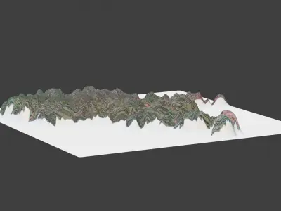 West Virginia State Low-poly 3D model