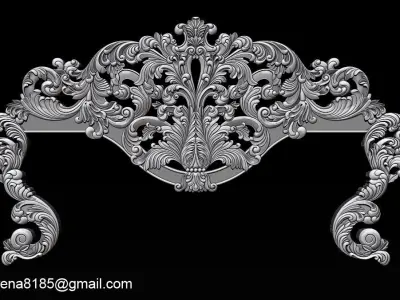 Classic Bed  3D relief models 3D print model