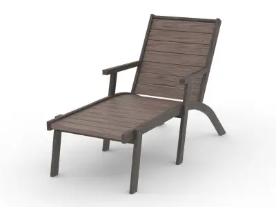 Deckchair Low-poly 3D model