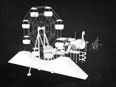 Children Park Ride Collection 3D model