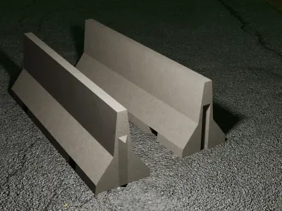 Concrete Barriers 3D model