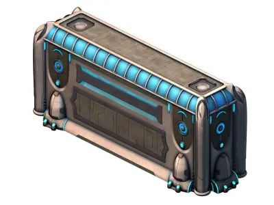 Space Station - City Gate Wall 01 3D model