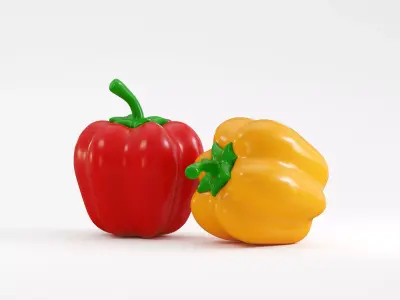 Capsicum Low-poly 3D model