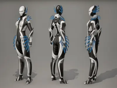 Robot 10 Low-poly 3D model
