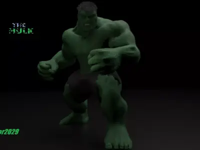 The Hulk Rigged And Animated  3D model