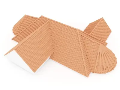 Realistic Roof Shingles 15 3D model