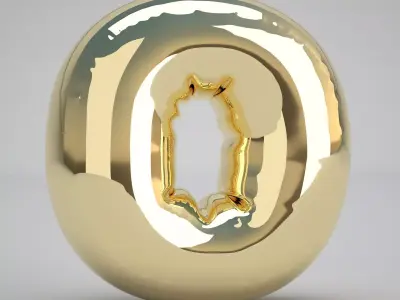 O Balloon Gold 3D model