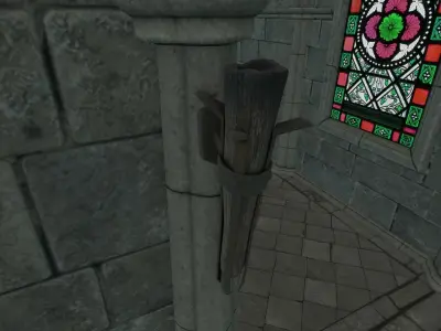 Low Poly Gothic Chapel With PBR Materials Low-poly 3D model