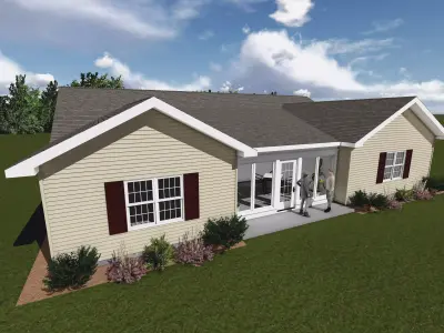 Single Story Home Addition Free 3D model