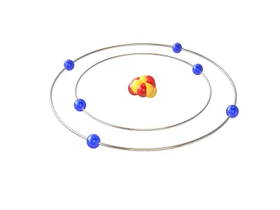 Carbon Chemical Element v1 001 Low-poly 3D model