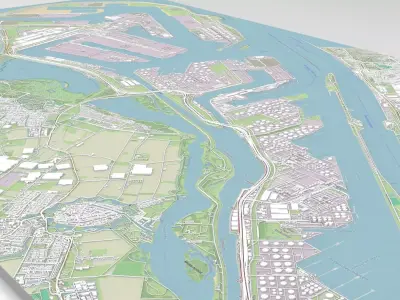 The Port of Rotterdam South Holland Netherlands 3D model