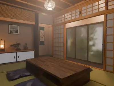 Japanese Serenity Room 3D model