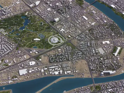 Baghdad - 3D City Model Low-poly 3D model