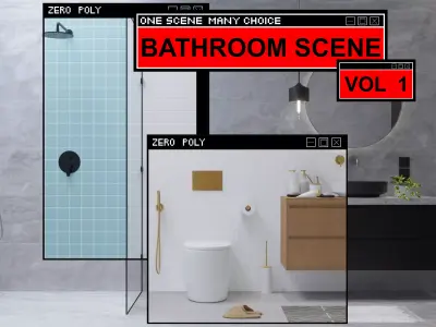 One scene many choice - Bathroom Scene - VOL1 3D model