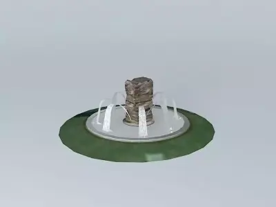 Source fountain in park 3D model