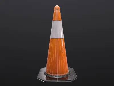 Traffic Cone Free low-poly 3D model