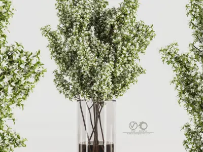 plants bouquet vase 24 3D model