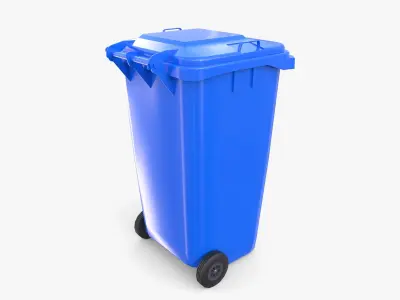 Trash can v14 Low-poly 3D model