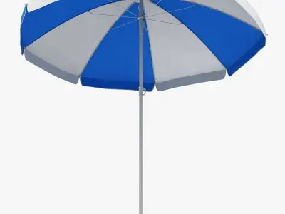 Beach Umbrella Low-poly 3D model