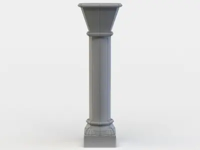 Column egyptian - egyptian Low-poly 3D model