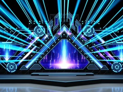 Music Festival Stage 01 Design 3D model