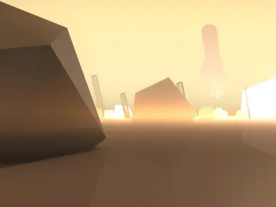 SCI-FI mountains V2 Low-poly 3D model