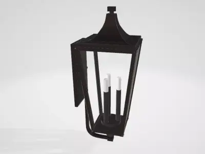 Omya Single Light Empire Outdoor Wall Light Low-poly 3D model