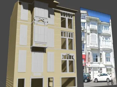 Wooden Historical House Low-poly 3D model