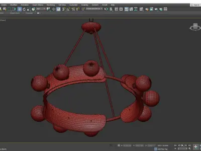 Hopper Chandelier Low-poly 3D model