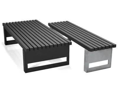 Block bench 3D model