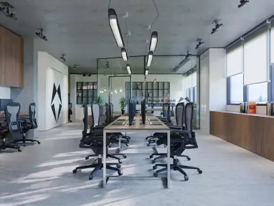 Office interior design  3D model