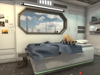 Sci-Fi Room Low-poly 3D model