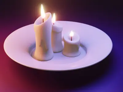 Blender Candle Animation Texture