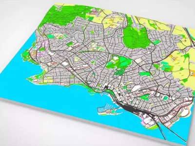 Cityscape Hamar Norway 3D model