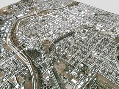 Cityscape Colorado Springs USA  3D model