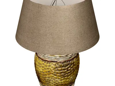 Rustic Style Aged Provence Country Nightstand Table Lamp 3D model