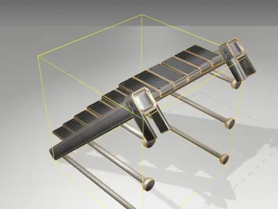 Futuristic Stairs - 13 - Basic Textures Low-poly 3D model