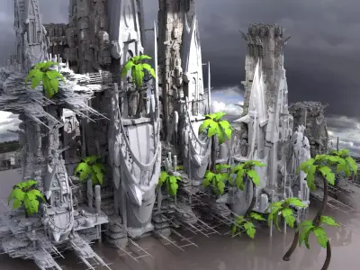 Shaman Island beach Towers Kit bash  3D model