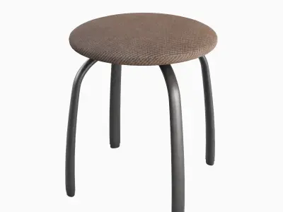 Steel Stool F 03 3D model