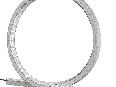 Brushed Gold Circular Table Lamp OROA Odilia Low-poly 3D model
