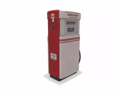 Old Retro Vintage Gas Pump Low-poly PBR Low-poly 3D model