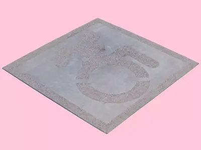 Concrete Handicap Space 3D model