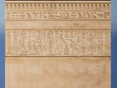 Egypt Pillar Low-poly 3D model