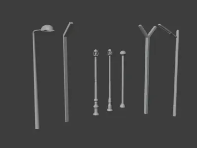 Street Light mini pack 3D model
