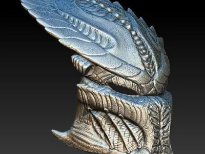 Venom predator bio mask 3D model