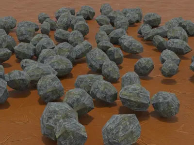 Stones Low-poly 3D model