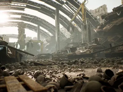 JunkYard Environment Kit Low-poly 3D model