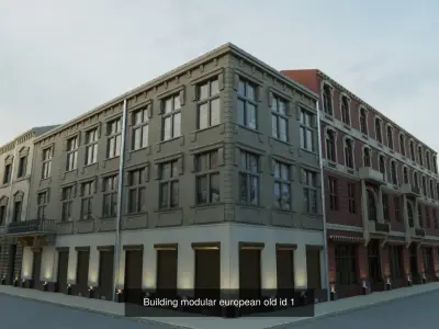 Building modular european old kit 3D Model Pack